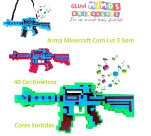 Arma  Com Luz E Som - 40 Centimetros , Cores Sortidas