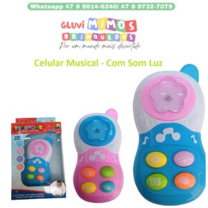 Celular Musical - Com Som Luz - 11 Centímetro - Telefone