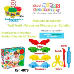 Massinha de Modelar -Tutti Frutti - Parque dos Dinossauros - Cotiplás