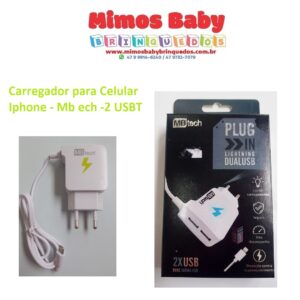 Carregador para Celular - Iphone - Mb tech -2 USBT
