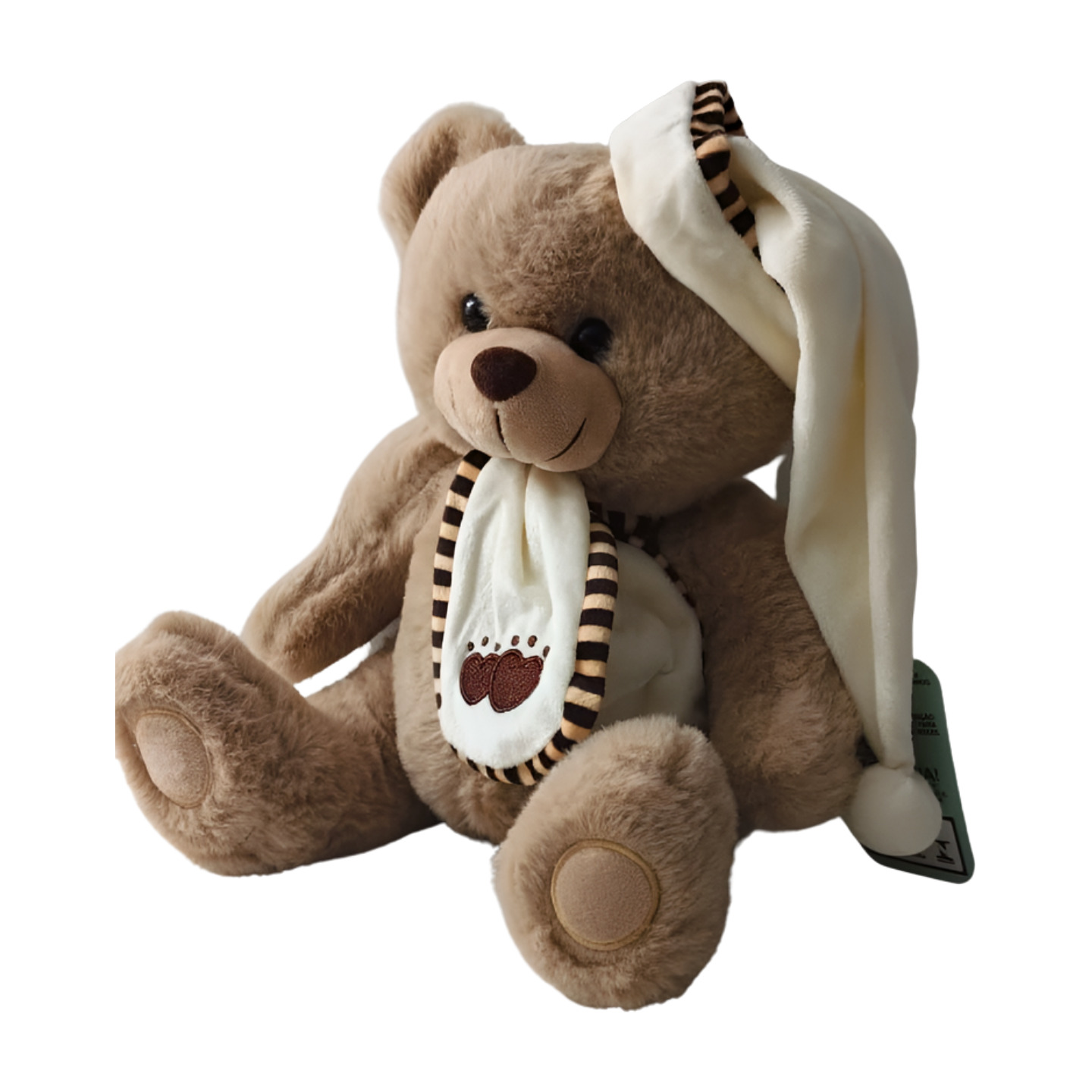 Urso de Pelúcia Bege de Pijama  - 28 cm x 23 cm - Imagem 3