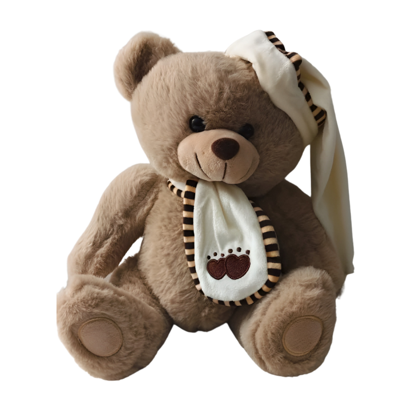 Urso de Pelúcia Bege de Pijama  - 28 cm x 23 cm - Imagem 4