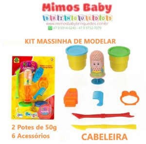 KIT MASSINHA DE MODELAR CABELEIRA SORTIDO PAIS E FILHOS