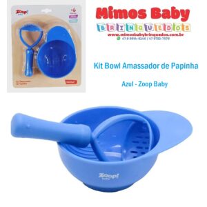 Kit Bowl Amassador de Papinha Azul - Zoop Baby