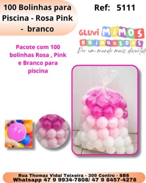 100 Bolinhas para Piscina - Colorida