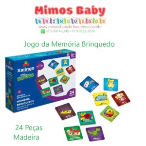 Jogo da Memória Brinquedo Xalingo - 24 Peças - Madeira