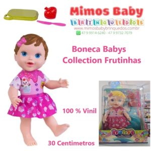 Boneca Babys Collection Frutinhas - Super Toys -100 % Vinil - 30 Centimetros