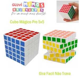 Cubo Mágico Pro 5x5 Gira Facil Não Trava