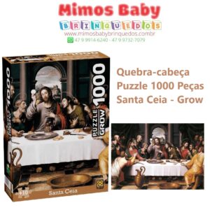 Quebra-cabeça Puzzle 1000 Peças Santa Ceia - Grow