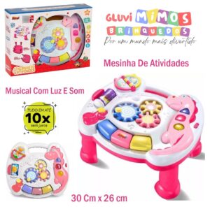 Mesinha De Atividades Musical Com Luz E Som - Zoop Toys -  Rosa