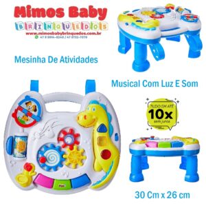 Mesinha De Atividades Musical Com Luz E Som - Zoop Toys -  Azul