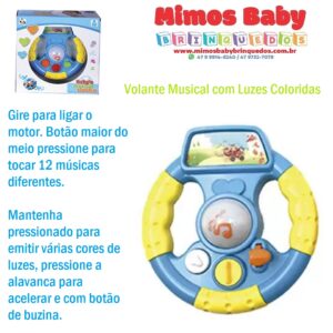 Volante Musical com Luzes Coloridas - Pica Pau
