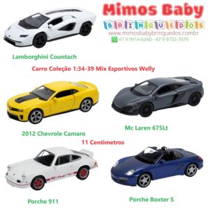 Carro Coleção 1:34-39 Mix Esportivos Welly