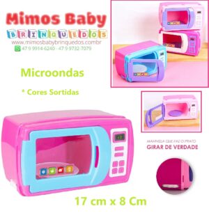 Microondas Brinquedo Infantil Mini Cozinha - Bs Toys  - 17 cm x 8 Cm