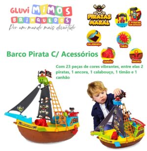 Barco Pirata Com Acessórios  - Maral Brinquedos