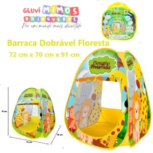 Barraca Dobrável Floresta Divertida  DM Toys  72 cm x 70 cm x 91 cm