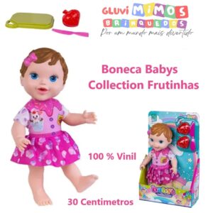Boneca Babys Collection Frutinhas - Super Toys -100 % Vinil - 30 Centimetros