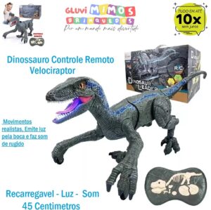 Dinossauro Velociraptor Control c/ Controle Remoto -  Zoop Toys