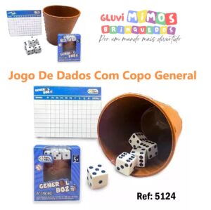 Jogo De Dados Com Copo General Bozó Pais E Filhos