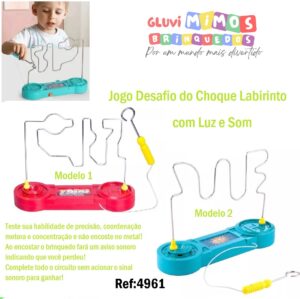 Jogo Mesa Desafio do Choque Labirinto com Luz e Som - ArkToys