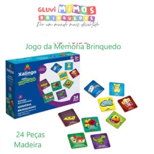 Jogo da Memória Brinquedo Xalingo - 24 Peças - Madeira