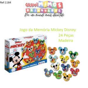 Jogo da Memória Mickey Disney - 24 Peças - Madeira