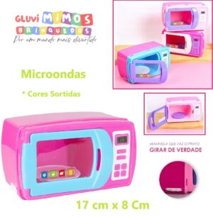 Microondas Brinquedo Infantil Mini Cozinha - Bs Toys  - 17 cm x 8 Cm