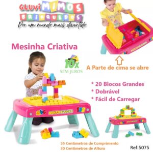 Molto Blocks Mesinha Criativa com 20 Blocos Grandes  - Cardoso
