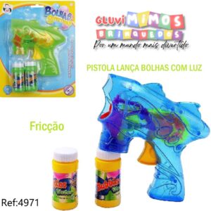 PISTOLA LANÇA BOLHAS DIVERTIDAS COM LUZ - PICA PAU