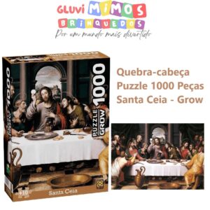 Quebra-cabeça Puzzle 1000 Peças Santa Ceia - Grow