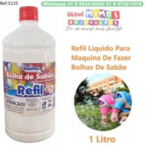 Refil Liquido Para Maquina De Fazer Bolhas De Sabão 1 Litro