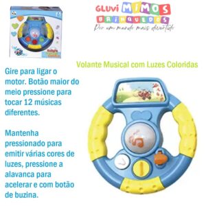 Volante Musical com Luzes Coloridas - Pica Pau