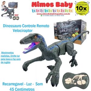 Dinossauro Velociraptor Control c/ Controle Remoto -  Zoop Toys