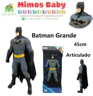 Boneco Batman Grande 45cm Articulado Dc Comics Rosita