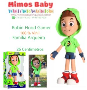 Boneco Em Vinil Robin Hood Gamer 26 Cm Rosita Original Família Arqueira