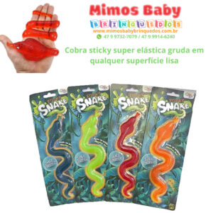 Cobra sticky super elástica gruda em qualquer superfície lisa