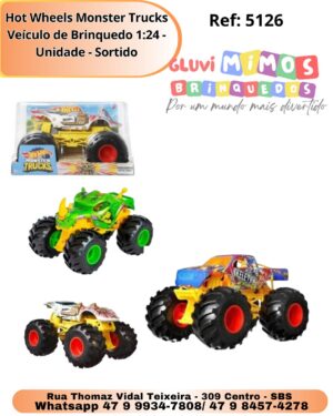 Hot Wheels Monster Trucks Veículo de Brinquedo 1:24 - Unidade - Sortido