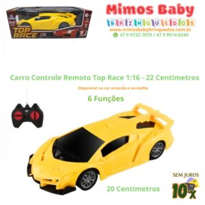 Carro Controle Remoto Top Race 1:16 - Polibrinq -20 Centimetros