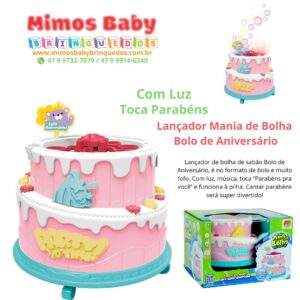 Lançador Mania de Bolha Bolo de Aniversário