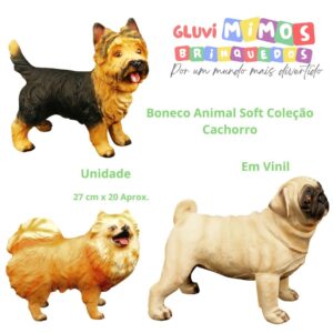 Boneco Animal Soft Coleção Cachorro - Unidade - Vinil