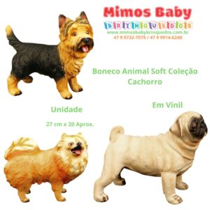 Boneco Animal Soft Coleção Cachorro - Unidade - Vinil