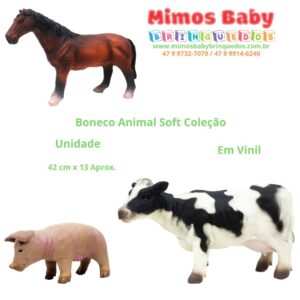 Boneco Animal Soft Coleção Fazenda - Unidade  - Vinil