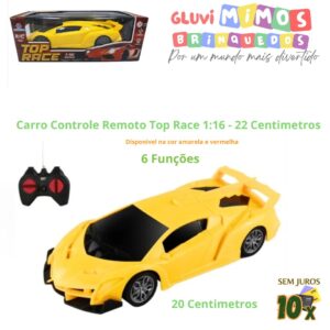 Carro Controle Remoto Top Race 1:16 - Polibrinq -20 Centimetros
