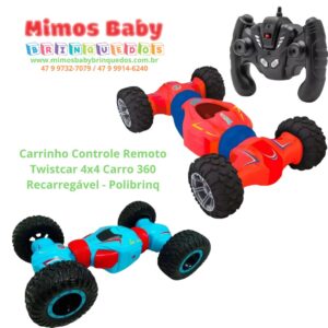 Carrinho Controle Remoto Twistcar 4x4 Carro 360 Recarregável - Polibrinq