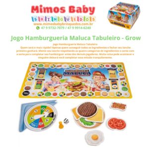 Jogo Hamburgueria Maluca Tabuleiro - Grow