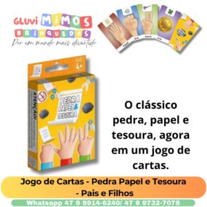 Jogo de Cartas - Pedra Papel e Tesoura - Pais e Filhos