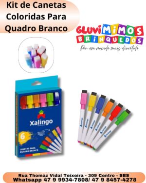 Kit de Canetas Coloridas Para Quadro Branco
