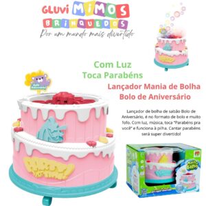 Lançador Mania de Bolha Bolo de Aniversário