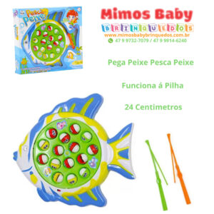 Pega Peixe Pesca Peixe  - Pica-Pau - Funciona á Pilha - 24 Centimetros