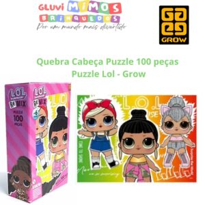 Quebra Cabeça Puzzle 100 peças  Puzzle Lol - Grow